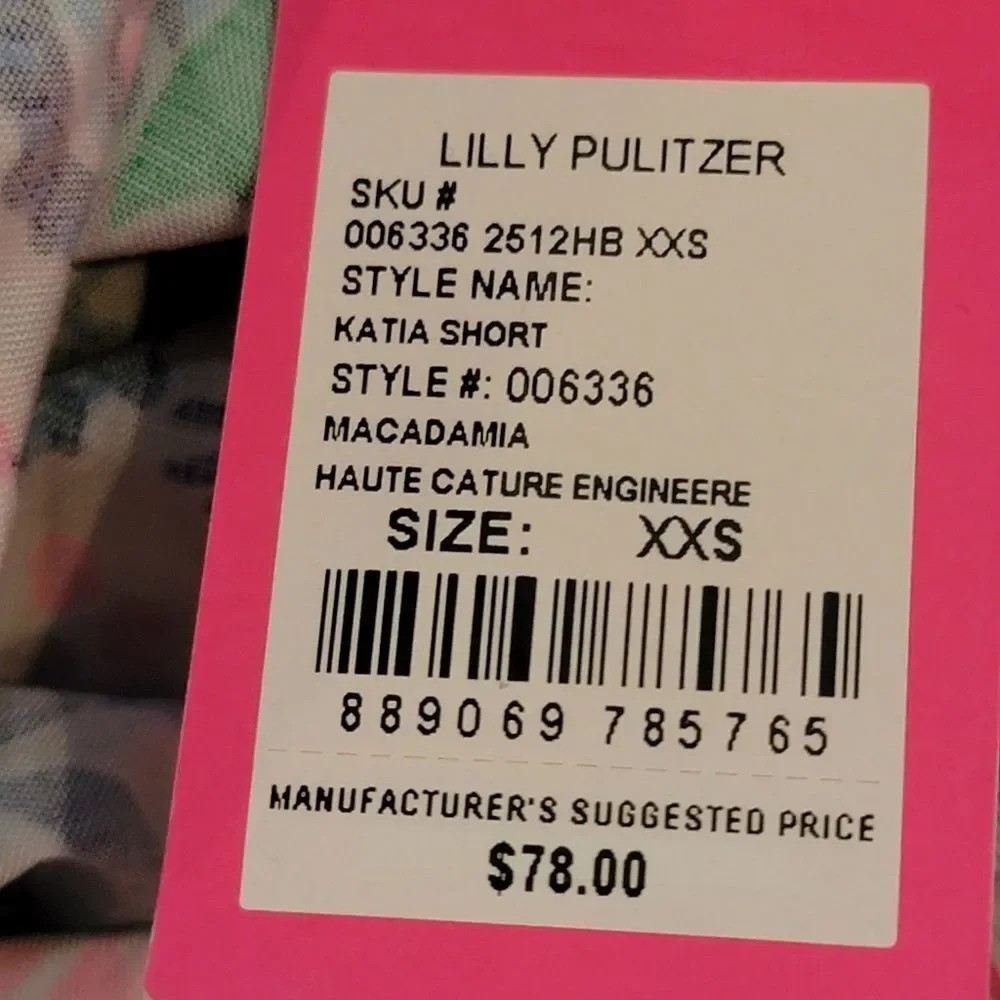 LILLY PULITZER KATIA POCKET SHORTS HAUTE CATURE MACADEMIA ENGINEERED sZ … - Picture 8 of 12